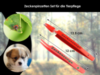 Hunde Edelstahl Zeckenpinzetten Set 2-Teilig fr Tiere Zeckenzange Zecken Pinzette