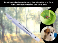 Zeckenzange Zeckenpinzette Kreuz Zecken Pinzette mit Etui Arrounder gegen Zecken und Nymphen