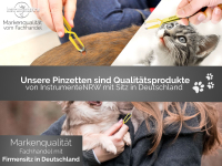 Zeckenpinzette Nymphen Zeckenzange Kreuzpinzette Edelstahl Zecken Allround Pinzette Hunde Katzen rostfreier Qualittsstahl Gelb + Etui