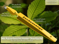 Zeckenpinzette Nymphen Zeckenzange Kreuzpinzette Edelstahl Zecken Allround Pinzette Hunde Katzen rostfreier Qualittsstahl Gelb + Etui