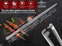 Profi K�chenpinzette Grillpinzette Kochpinzette Pinzette mit V Zahnung aus Edelstahl 13 cm