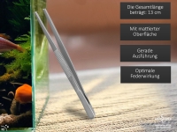 Premium Terrarium Futterpinzette Aquarium Pinzette mit V Zahnung 13 cm aus geh�rtetem rostfreiem Edelstahl