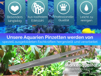 Premium Futterpinzette Aquarium Pinzette 14,5 cm mit V Zahnung aus gehrtetem rostfreiem Edelstahl