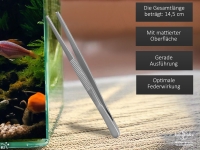 Premium Futterpinzette Aquarium Pinzette 14,5 cm mit V Zahnung aus geh�rtetem rostfreiem Edelstahl