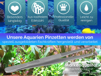Premium Futterpinzette Aquarium Pinzette mit V Zahnung 16 cm aus gehrtetem rostfreiem Edelstahl