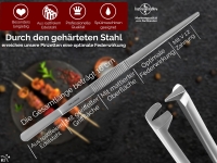 Profi K�chenpinzette Grillpinzette Kochpinzette Pinzette mit V Zahnung aus Edelstahl 16 cm