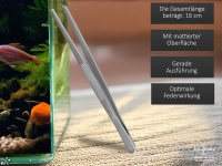Premium Futterpinzette Aquarium Pinzette mit V Zahnung 16 cm aus geh�rtetem rostfreiem Edelstahl