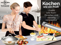 Premium Grillpinzette Kchenpinzette Kochpinzette Pinzette mit V Zahnung aus Edelstahl 20 cm
