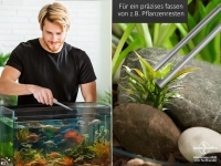 Premium Futterpinzette Aquarium Pinzette mit V Zahnung aus Edelstahl 20 cm