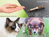 Zeckenzange mit Feder Zeckenpinzette für Haustiere Katzen Tiere Hunde Titan Zeckenentferner aus Edelstahl 8,5 cm