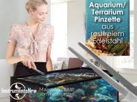 Profi Aquarium Terrarium Pinzette Wasserpflanzen Pflanzenpinzette aus Edelstahl Gerade Futterpinzette fr Aquarien und Terrarien 25,0 cm