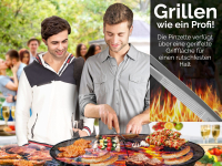 Profi Grillzange Grillpinzette Kochpinzette 13 cm aus Edelstahl Pinzette mit Zahnung - Gerade Ausfhrung fr Fleisch, Wrstchen oder Gemse