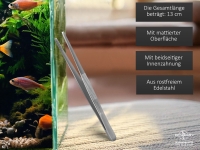 Profi Aquarium Terrarium Pinzette Wasserpflanzen Pflanzenpinzette aus Edelstahl Gerade Futterpinzette f�r Aquarien und Terrarien 13,0 cm