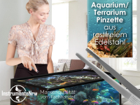 Profi Aquarium Terrarium Pinzette Wasserpflanzen Pflanzenpinzette aus Edelstahl Gerade Futterpinzette fr Aquarien und Terrarien 9,0 cm