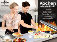 Profi Grillzange Grillpinzette Kochpinzette aus Edelstahl Pinzette 9 cm mit Zahnung - Gerade Ausfhrung fr Fleisch, Wrstchen oder Gemse