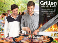 Profi Grillzange Grillpinzette Kochpinzette aus Edelstahl Pinzette 9 cm mit Zahnung - Gerade Ausfhrung fr Fleisch, Wrstchen oder Gemse