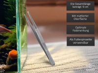 Profi Aquarium Terrarium Pinzette Wasserpflanzen Pflanzenpinzette aus Edelstahl Gerade Futterpinzette f�r Aquarien und Terrarien 9,0 cm