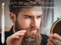 Zupfpinzette Pinzette aus Solingen Made in Germany Augenbrauenpinzette f�r die Gesichtspflege zum Zupfen von Augenbrauen, Barthaaren oder kleinen H�rchen f�r Damen und Herren Schr�g/Vergoldet