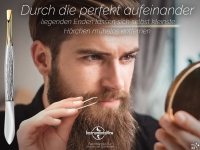 Zupfpinzette Pinzette aus Solingen Made in Germany Augenbrauenpinzette f�r die Gesichtspflege zum Zupfen von Augenbrauen, Barthaaren oder kleinen H�rchen f�r Damen und Herren Gekr�pft/Vergoldet