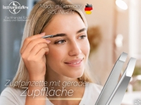 Augenbrauenpinzette Zupfpinzette Pinzette aus Solingen Gerade Haarzupfpinzette aus Rostfreiem Edelstahl f�r die Gesichtspflege zum Zupfen von kleinen H�rchen f�r Damen und Herren