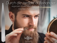 Augenbrauenpinzette Zupfpinzette Pinzette aus Solingen Gerade Haarzupfpinzette aus Rostfreiem Edelstahl f�r die Gesichtspflege zum Zupfen von kleinen H�rchen f�r Damen und Herren