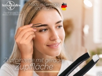 Pinzette aus Solingen Zupfpinzette Haarzupfpinzette Gerade Made in Germany Augenbrauenpinzette zum Zupfen von Barthaaren, Augenbrauen oder kleinen H�rchen f�r Frauen und M�nner