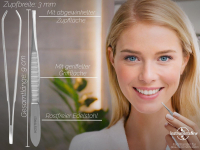 Zupfpinzette Pinzette Gerade zum Zupfen von kleinsten H�rchen 9 cm