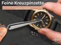 Kreuzpinzette L�t-Pinzette Gezahnte Spitze Klemmpinzette Technische Pinzette Gerade 16,5 cm