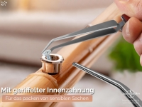 Kreuzpinzette L�t-Pinzette Gezahnte Spitze Klemmpinzette Technische Pinzette Gebogen 16,5 cm