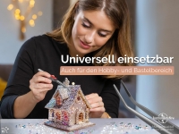 Kreuzpinzette L�t-Pinzette Gezahnte Spitze Klemmpinzette Technische Pinzette Gebogen 16,5 cm