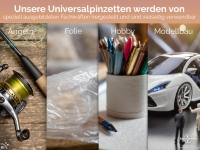 Kreuzpinzette L�t-Pinzette Gezahnte Spitze Klemmpinzette Technische Pinzette Gebogen 16,5 cm