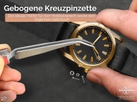 Kreuzpinzette L�t-Pinzette Klemmpinzette Technische Pinzette Gebogen 16,5 cm