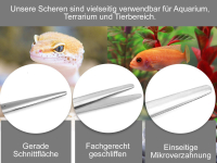 Aquascaping Scheren Set Edelstahl Gerade und Gebogen 30 cm