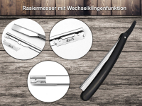 Rasiermesser Wechselklinge -schwarz- +2 Klingen