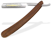Rasiermesser DELUXE Goldätzung mit Holzgriff