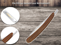 Rasiermesser DELUXE Goldtzung mit Holzgriff