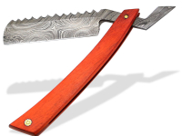 Damast Rasiermesser Red Line Wooden