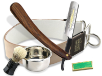 Premium Rasur Set 5 teilig Solinger Lederdoppelriemen