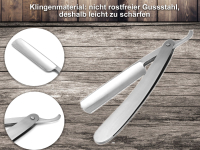 3 teiliges Rasur Set mit Rasiermesser aus Edelstahl