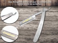 Rasur Set mit Solinger Schleifpaste+Riemen+Schale+Messer 5 teili