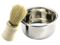 Nassrasur Set mit Rasierpinsel und Rasierschale