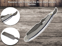 Rasiermesser mit Damastklinge und edlen Heft inkl. Etui