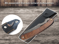 Rasiermesser mit Damastklinge und edlen Hart-Holzheft inkl. Etui