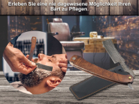 Rasiermesser mit Damastklinge und edlen Hart-Holzheft inkl. Etui