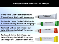 6 verschiedene Schleifpasten Schrfpaste PUMA Rasiermesser-Pasten SET aus Solingen