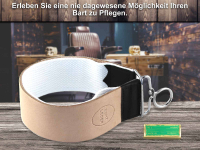 Profi Streichriemen Abziehriemen Leder Baumwolle mit Solingen Schleifpaste Rasiermesser schrfen