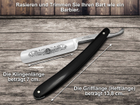 Profi Rasiermesser aus SOLINGEN 5/8 Zoll Hohlschliff Bartmesser  Germany mit �tzung f�r eine gr�ndliche Nassrasur und Etui zur Aufbewahrung