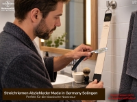 Solingen Leder Streichriemen mit Pflegepaste f�r Rasiermesser sch�rfen