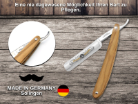 Solinger Premium Rasiermesser-Set fr Herren Rasiermesser aus Solingen mit Tradionellem Echt Leder Streichriemen fr Einsteiger sowie Profis