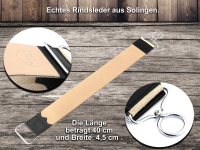 Solinger Premium Rasiermesser-Set fr Herren Rasiermesser aus Solingen mit Tradionellem Echt Leder Streichriemen fr Einsteiger sowie Profis